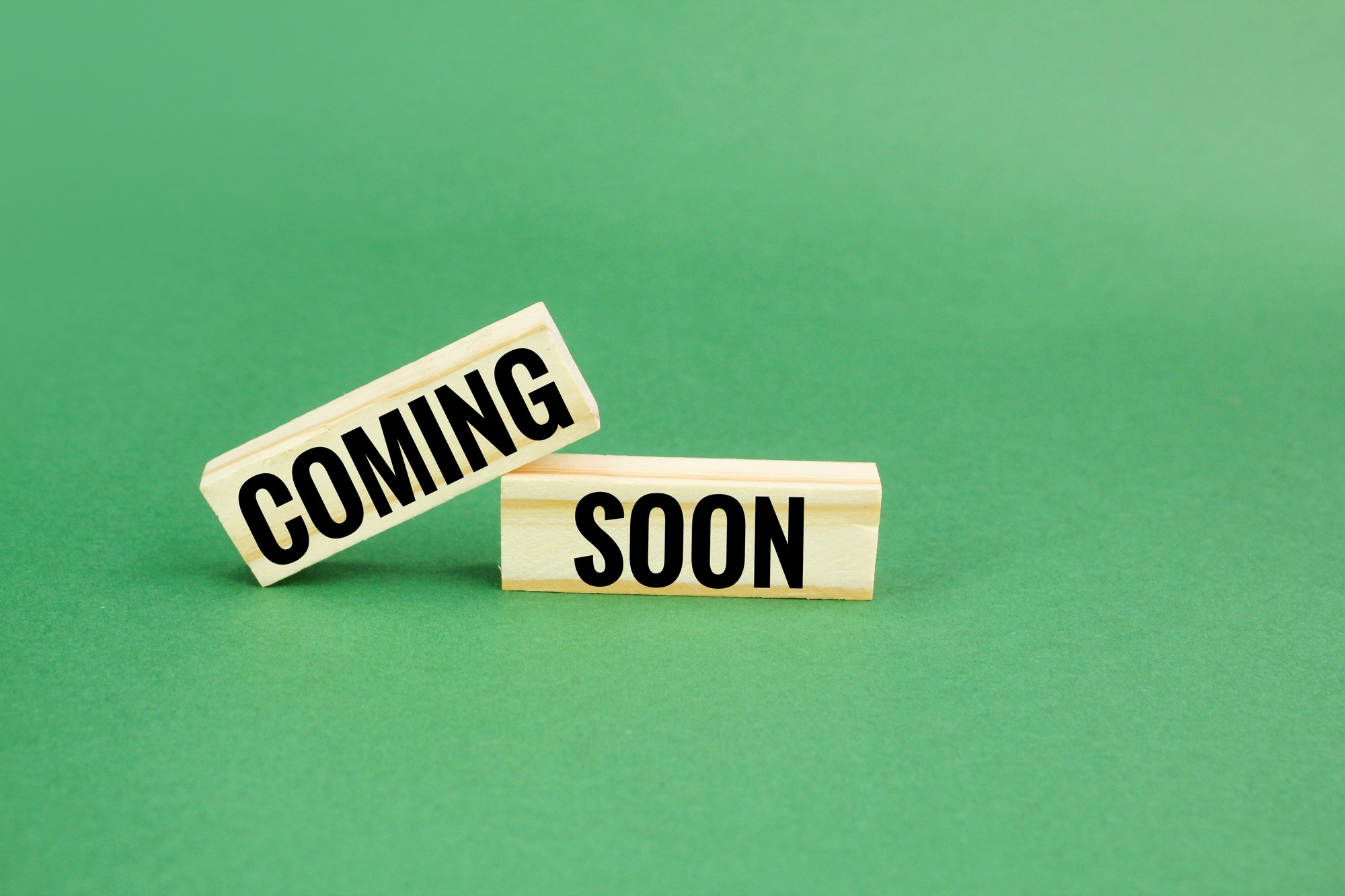 stay with the word coming soon. concept is coming or soon